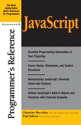JavaScript Programmer's Reference - MacAuley, Christian (Conductor)