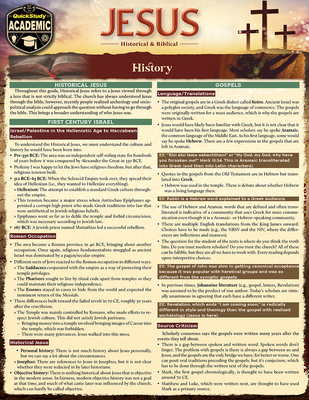 Jesus - Historical & Biblical: A Quickstudy Laminated Reference Guide - Harris, Thomas, MDIV