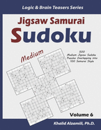 Jigsaw Samurai Sudoku: 500 Medium Jigsaw Sudoku Puzzles Overlapping into 100 Samurai Style