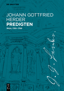 Johann Gottfried Herder Predigten: Riga 1765-1769