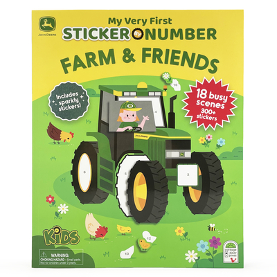 John Deere Kids Farm & Friends-My Very First Sticker By Number Activity Book for Kids, Includes Pull-Out Pages and 300 Stickers, Toddlers and Kids - Cottage Door Press