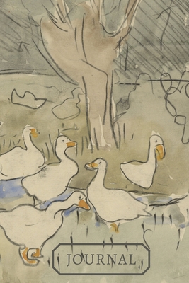 Journal: Beautiful vintage art of white ducks at a pond. This notebook will be fun to write in or draw in for any duck or animal lover. Will make an especially nice gift for people who are easily distracted by ducks. - Publishing, Drake