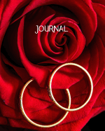 Journal: Blank Lined Notebook 8x10 Rose Wedding Rings Engagement
