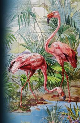 Journal: Flamingos Rue Damremont: Lined Journal, 120 pages, 5.5 x 8.5, Flamingo Journal, Notebook, Soft Cover, Matte Finish - Beautiful Journals and Notebooks