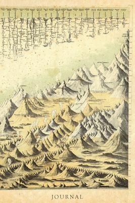 Journal: Vintage Map of Worlds Longest Rivers and Highest Mountains - Antique Scientific Engravings 120 Blank Lined 6x9 College Ruled Pages - Designer Notebooks and Journals