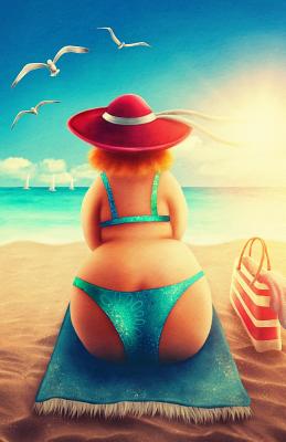 Journal: Woman on Beach Blanket: Lined Journal, 120 Pages, 5.5 X 8.5, Beach Journal - Beautiful Journals and Notebooks