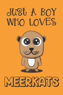 Just A Boy Who Loves Meerkats: Meerkat Gifts: Novelty Gag Notebook Gift: Lined Paper Paperback Journal Book