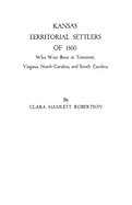 Kansas Territorial Settlers of 1860