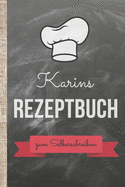 Karins Rezeptbuch zum Selberschreiben: Kochbuch selbst schreiben mit persnlichen Rezepten! Das 120 Seiten starke ca. A5 groe Notizbuch mit praktischem Innenteil bietet gengend Platz fr die besten Kochrezepte in angesagter Schieferoptik.