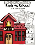 Kindergarten Back to School: Math Print & Learn