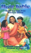 King James Version Children of Color Giant Print Hand Size Red Letter Bible Hardcover - World Bible Publishing (Creator)