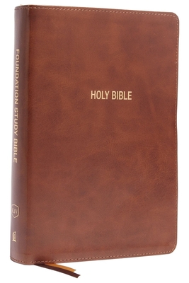 Kjv, Foundation Study Bible, Large Print, Leathersoft, Brown, Red Letter, Comfort Print: Holy Bible, King James Version - Thomas Nelson