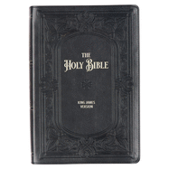KJV Holy Bible, Giant Print Full-Size Faux Leather Red Letter Edition - Thumb Index & Ribbon Marker, King James Version, Midnight Blue