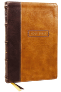 KJV Holy Bible with Apocrypha and 73,000 Center-Column Cross References, Brown Leathersoft, Red Letter, Comfort Print: King James Version