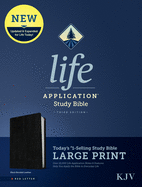 KJV Life Application Study Bible, Third Edition, Large Print (Red Letter, Bonded Leather, Black)