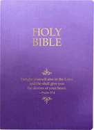 Kjver Holy Bible, Delight Yourself in the Lord Life Verse Edition, Large Print, Royal Purple Ultrasoft: (King James Version Easy Read, Red Letter, Psalm 34:4)