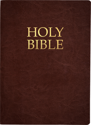 Kjver Holy Bible, Large Print, Mahogany Genuine Leather, Thumb Index: (King James Version Easy Read, Red Letter, Premium Cowhide, Brown) - Whitaker House