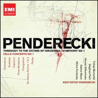 Krzysztof Penderecki: Threnody to the Victims of Hiroshima; Symphony No. 1; Cello Concerto No. 1 - Alfons Kontarsky (piano); Felicja Blumental (harpsichord); Sabine Meyer (clarinet); Siegfried Palm (cello);...