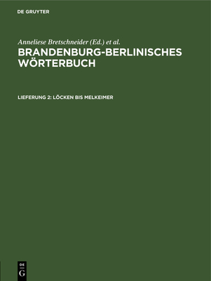 Lcken Bis Melkeimer - Wiese, Annemarie (Editor), and Wiese, Joachim (Editor), and Witkowski, Teodolius (Editor)