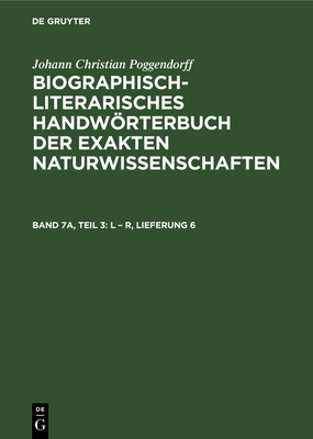 L - R, Lieferung 6 - Zaunick, Rudolf (Editor), and Sali?, Hans (Editor), and K?hn, Heidi (Editor)