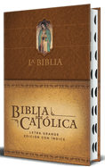La Biblia Catlica: Edicin Letra Grande. Hc, Marrn Con ndice, Virgen de Guadalupe En La Cubierta / Catholic Bible. Hc, Brown, Index, with Virgin of Guada