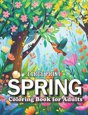 large print spring adult coloring book - Lane, Creekside