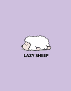 Lazy sheep: Lazy sheep on purple cover and Dot Graph Line Sketch pages, Extra large (8.5 x 11) inches, 110 pages, White paper, Sketch, Draw and Paint