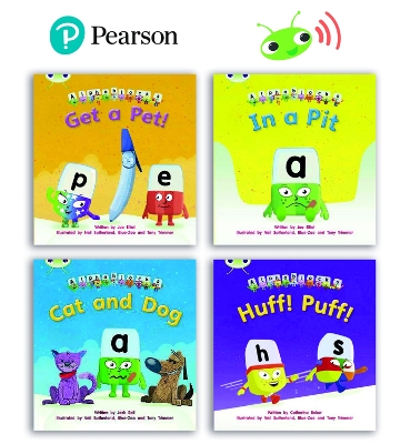 Learn to Read at Home with Bug Club Phonics Alphablocks: Phase 2 - Reception Term 1 (4 fiction books) Pack B - Elliot, Joe, and Bell, Jack, and Baker, Catherine