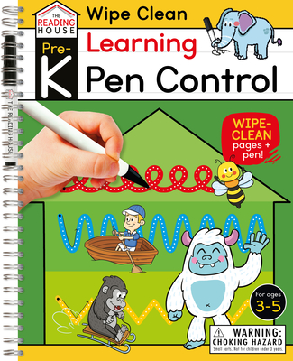 Learning Pen Control (Pre-K Wipe Clean Workbook): Preschool Wipe Off Activity Workbook, Ages 3-5, Letter Tracing, Number and Shape Formation, Learning to Write, Writing and Handwriting Practice - The Reading House