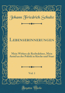 Lebenserinnerungen, Vol. 1: Mein Wirken ALS Rechtslehrer, Mein Anteil an Der Politik in Kirche Und Staat (Classic Reprint)