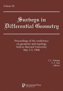 Lectures on Geometry and Topology held at Harvard University, May 3-5, 1996, Volume 3