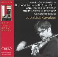 Leonidas Kavakos Performs Stamitz, Haydn, Henze, Mozart - Leonidas Kavakos (violin); Salzburg Camerata; Leonidas Kavakos (conductor)