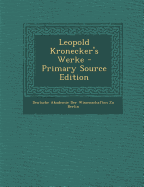 Leopold Kronecker's Werke