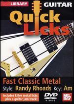 Lick Library: Guitar Quick Licks - Fast Classic Metal Randy Rhoads Style