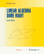 Linear Algebra Done Right