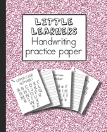 Little learners handwriting practice paper: Learning notebook for young children to practice printed handwriting to support confidence in writing, storytelling and copywork - Pink glitter cover art deisgn