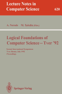 Logical Foundations of Computer Science - Tver '92: Second International Symposium, Tver, Russia, July 20-24, 1992. Proceedings