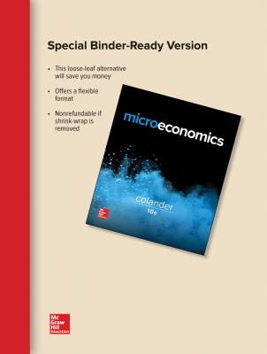 Loose Leaf for Microeconomics - Colander, David