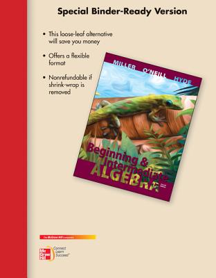 Loose Leaf Version for Beginning & Intermediate Algebra - Miller, Julie, and O'Neill, Molly