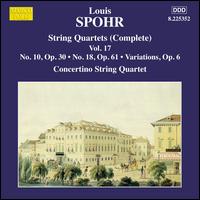Louis Spohr: String Quartets (Complete), Vol. 17 - Concertino String Quartet