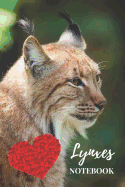 Lynx Notebook: cute lynxes gift for kids that love big cats and nature (blank lined notebook) lynx diary, notepad for girls and boys / best for writing notes, ideas and practising handwriting / journal for journaling / lynx journal