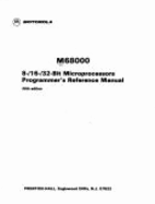 M68000 8-/16-/32-Bit Microprocessors: Programmer's Reference Manual