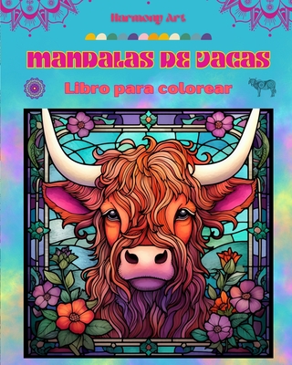 Mandalas de vacas Libro de colorear para adultos Diseos antiestrs para fomentar la creatividad: Diseos msticos de vacas para aliviar el estrs y equilibrar la mente - Art, Harmony