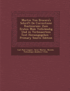 Martin Von Bracara's Schrift de Correctione Rusticorum: Zum Ersten Male Vollstandig Und in Verbessertem Text Herausgegeben