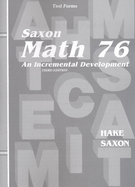Math 76: An Incremental Development: Test Forms