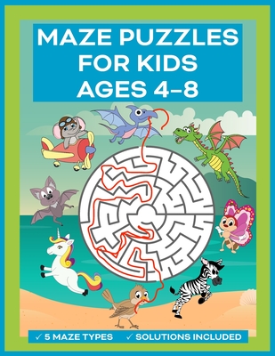 Maze Puzzles for Kids Ages 4-8: Fun Activity Book for Children with Coloring Pictures - Press, Chiswick Rivers