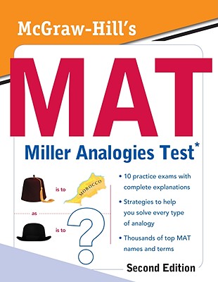McGraw-Hill's MAT Miller Analogies Test - Zahler, Kathy A, M.S.