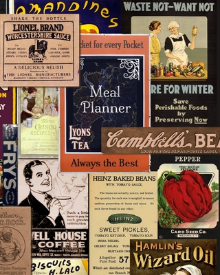 Meal Planner: Weekly Menu Planner with a Grocery List (52 spacious records in a large soft covered notebook from our Vintage range) - Smart Bookx