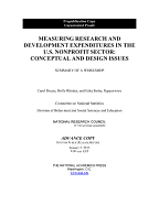 Measuring Research and Development Expenditures in the U.S. Nonprofit Sector: Conceptual and Design Issues: Summary of a Workshop