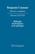 Melanges de Litterature Et de Politique